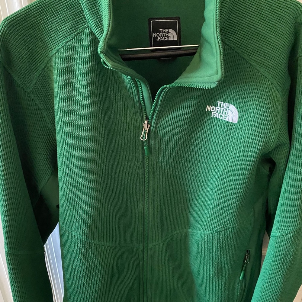 Green North Face Fleece Zip Up